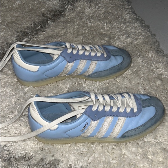 Adidas Samba Blue and White Sneakers - Picture 1 of 2